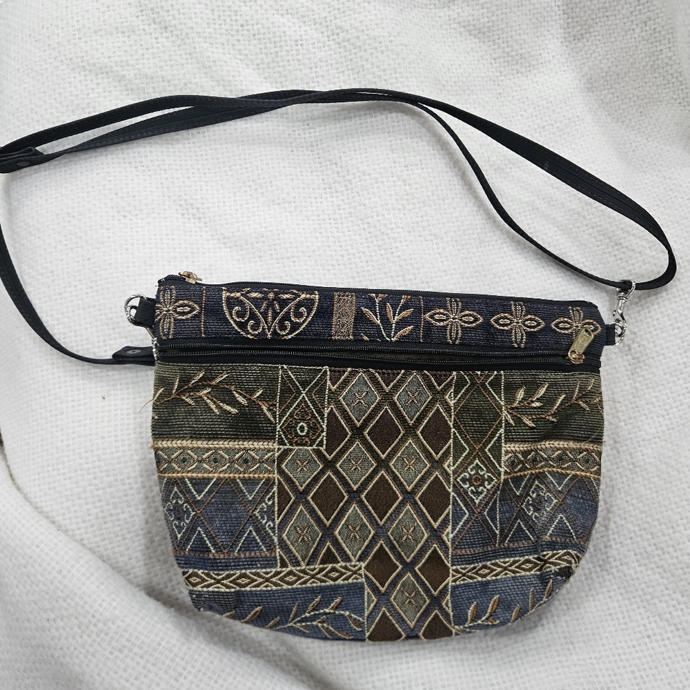 Danny K Tapestry Purse Bag Crossbody USA Made Boho Retro Granola Hippie Artsy